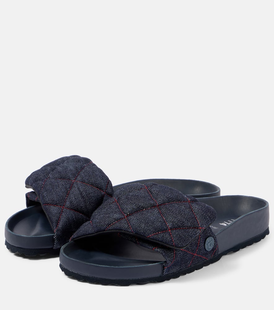 Sylt quilted denim slides