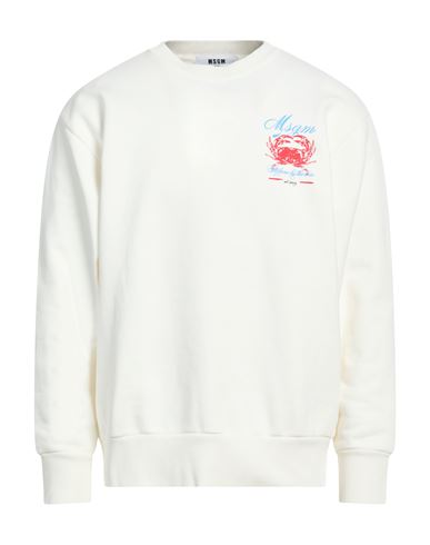 Man Sweatshirt White Size L Cotton