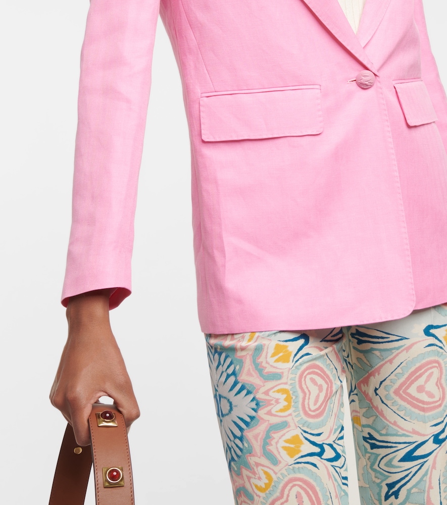 Silk and linen blazer