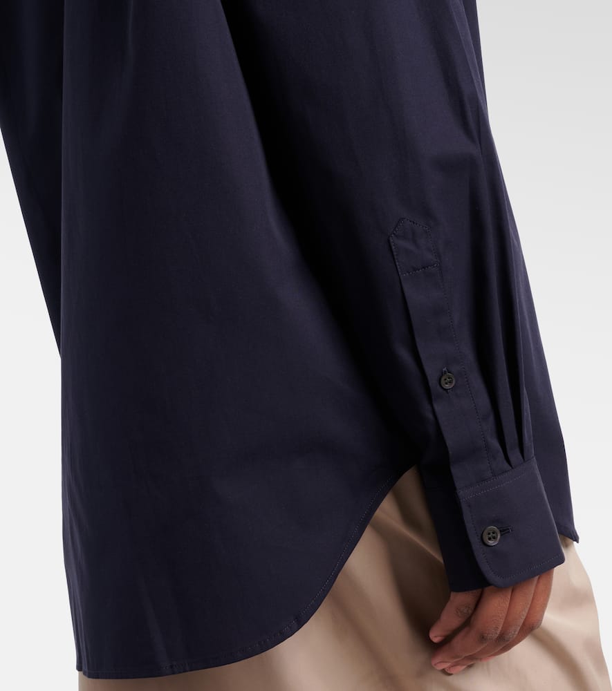 Oversized cotton poplin shirt