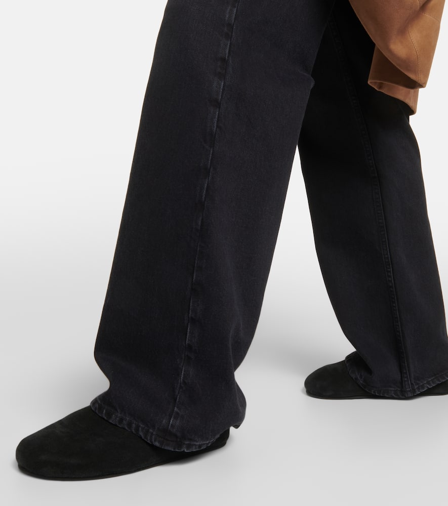 The Row Hugo suede mules