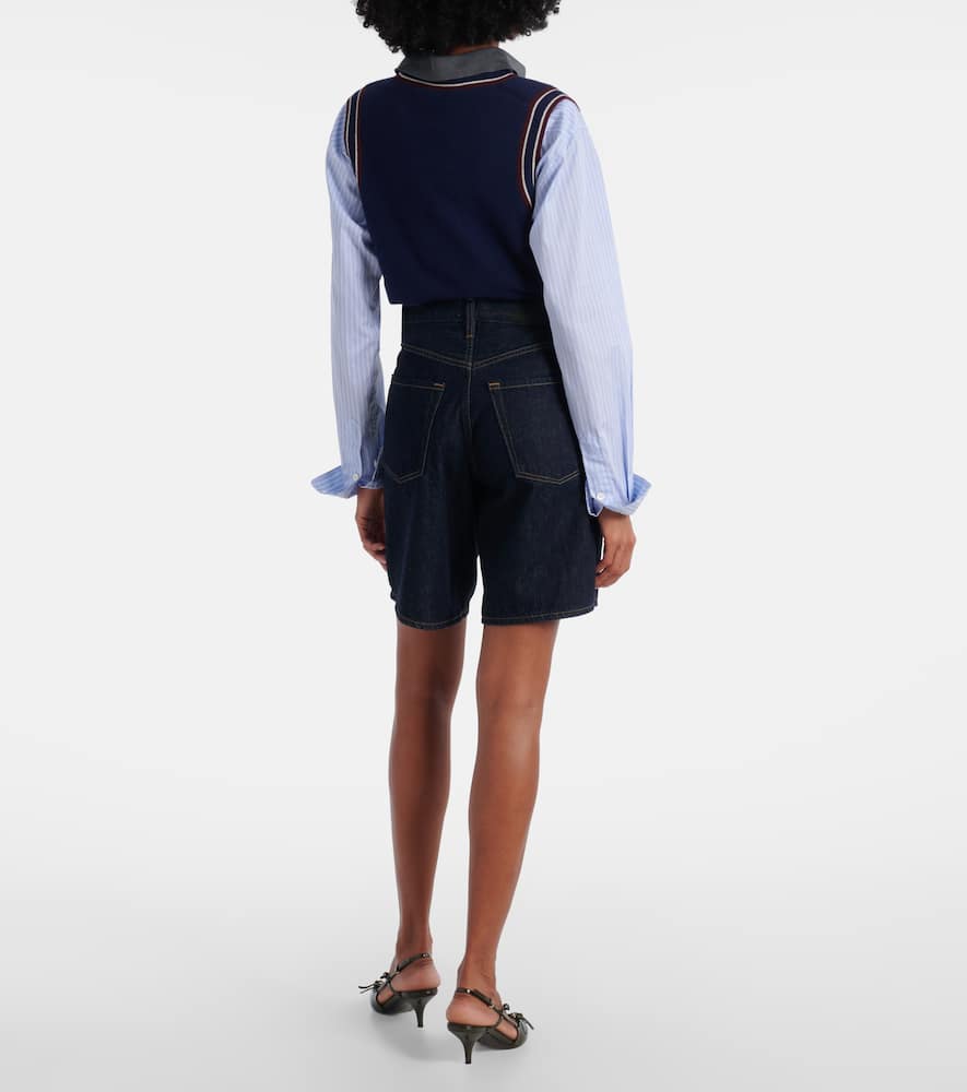 Ayla mid-rise denim shorts