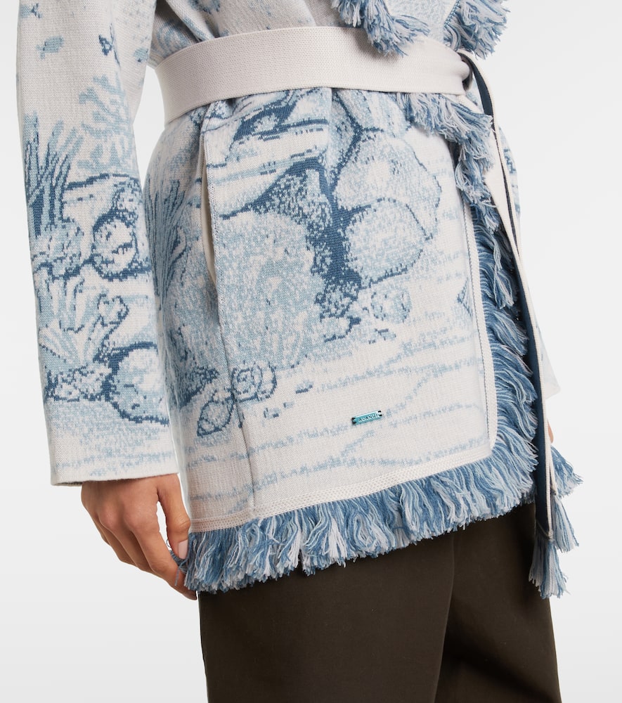 Deep In The Ocean wool-blend cardigan