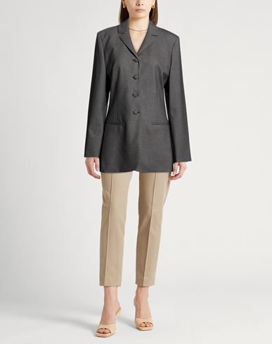 Róhe Woman Blazer Grey Size 10 Virgin Wool, Elastane