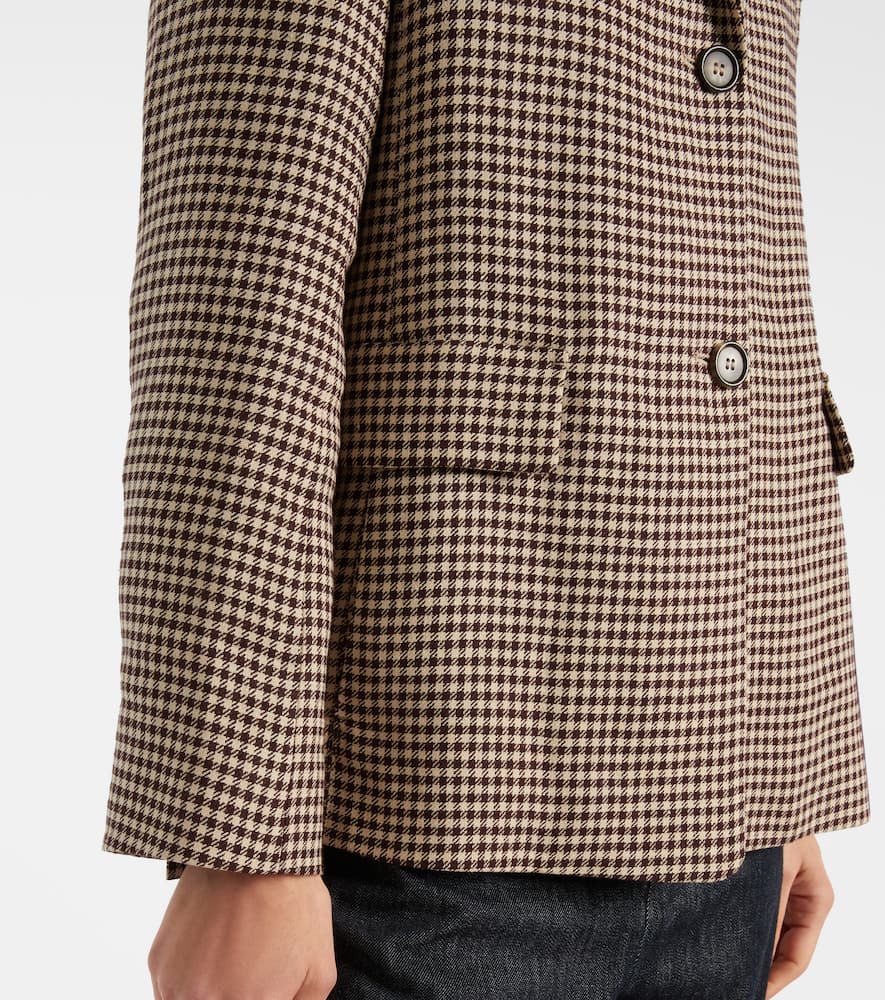 Gita checked linen blazer