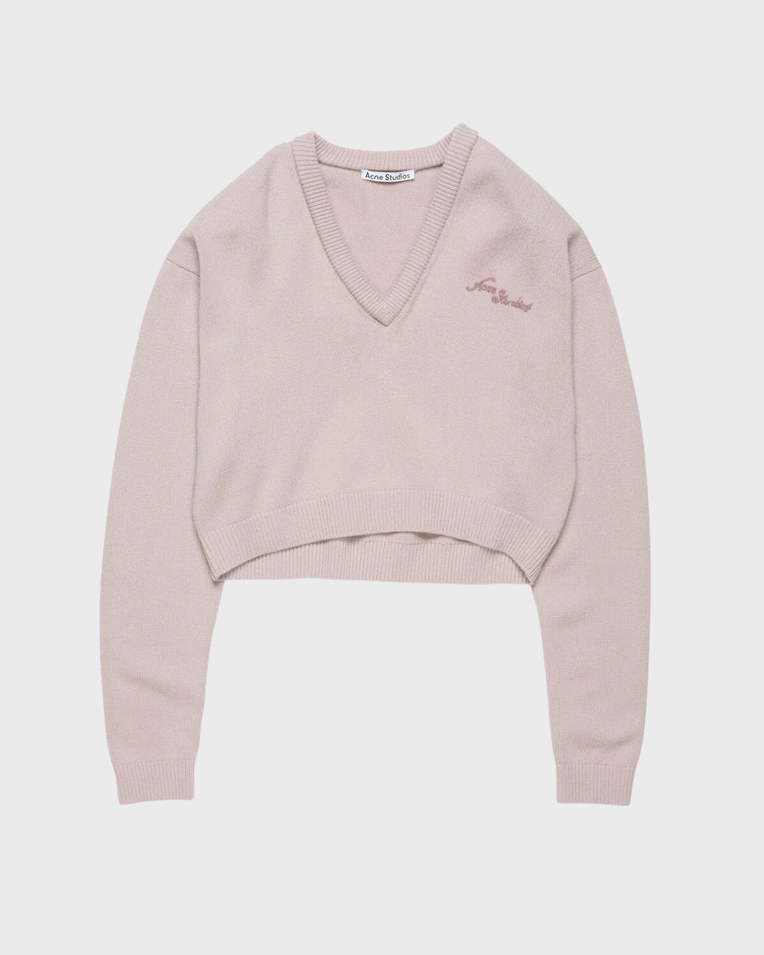Acne Studios Sweater Wool V-Neck Grey