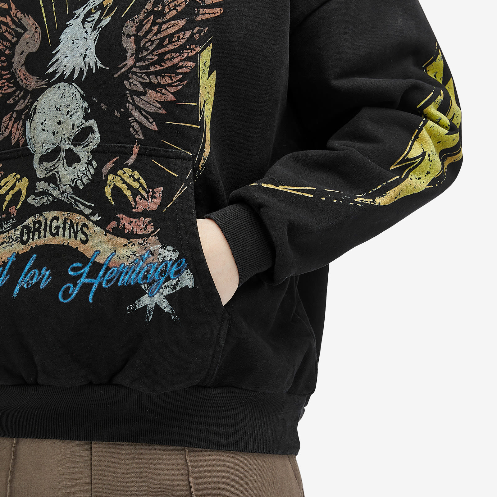Men's Origins Hoodie in Washed Black