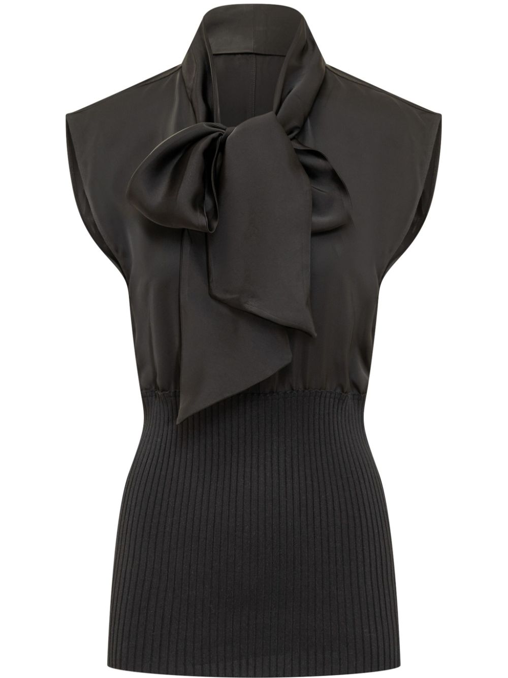 Satin blouse - Black
