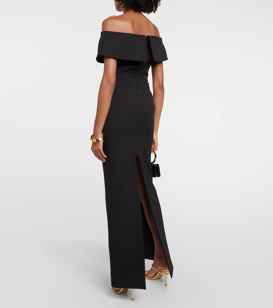 Elowen high-rise crêpe maxi skirt