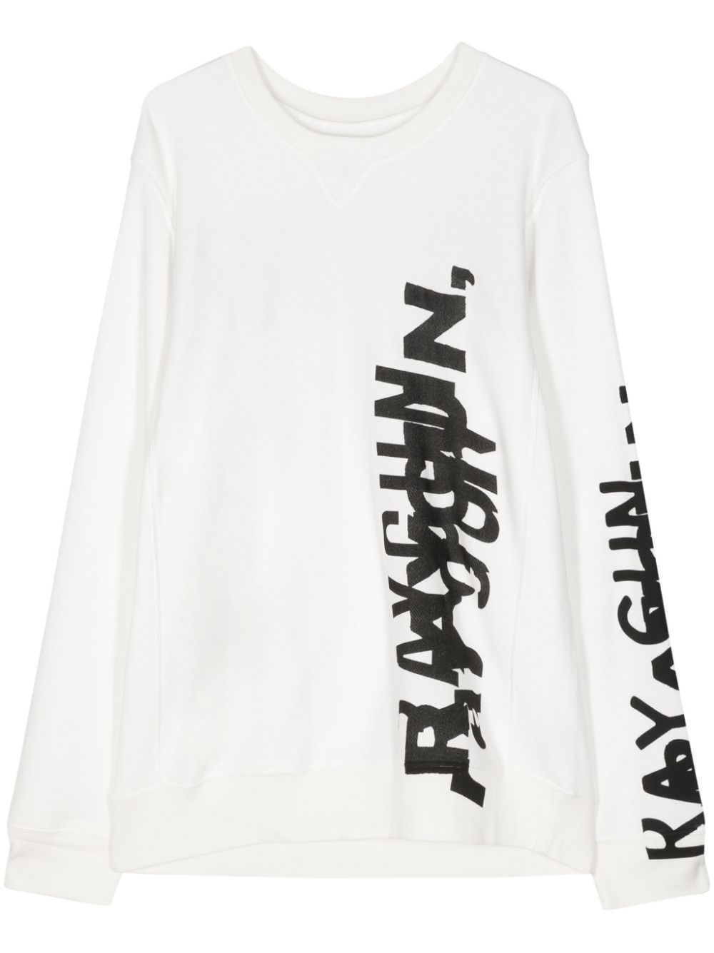 Graffiti-print long-sleeve sweatshirts - White