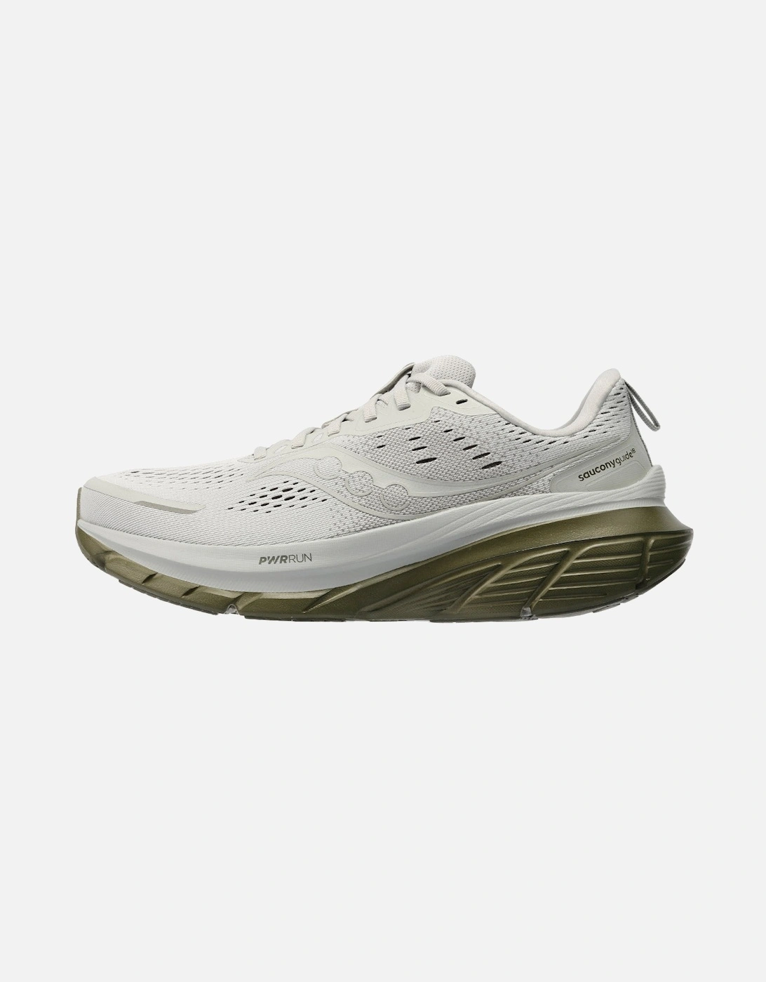 Men's Saucony Guide 18 Men's White/Olive Trainers - Size: 10