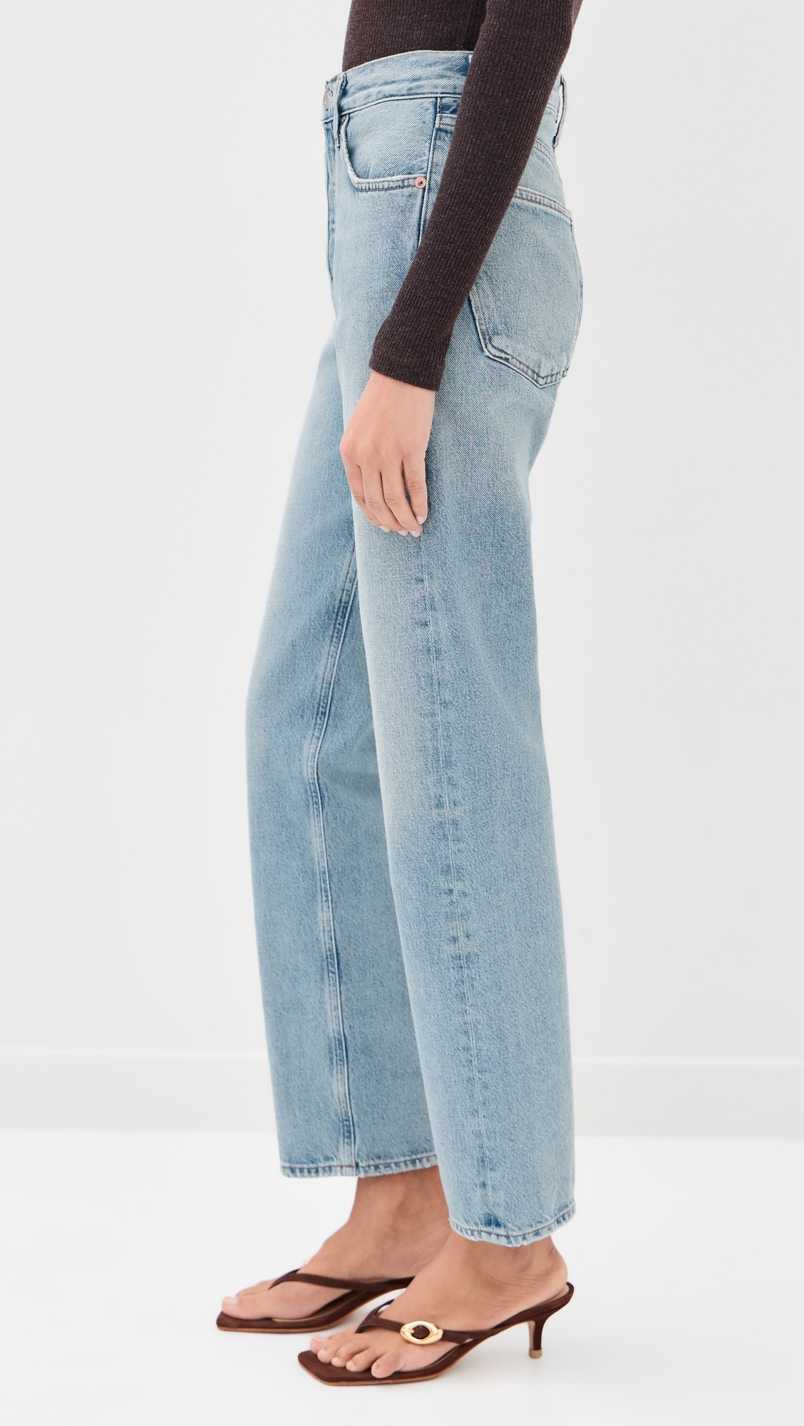 90s Pinch Waist High Rise Straight Jeans Addition