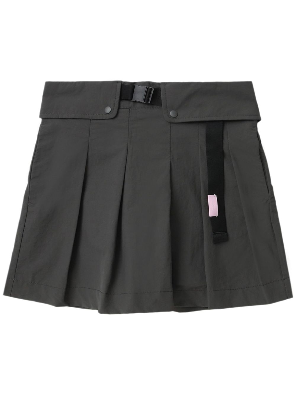 Pleated buckled skorts - Green
