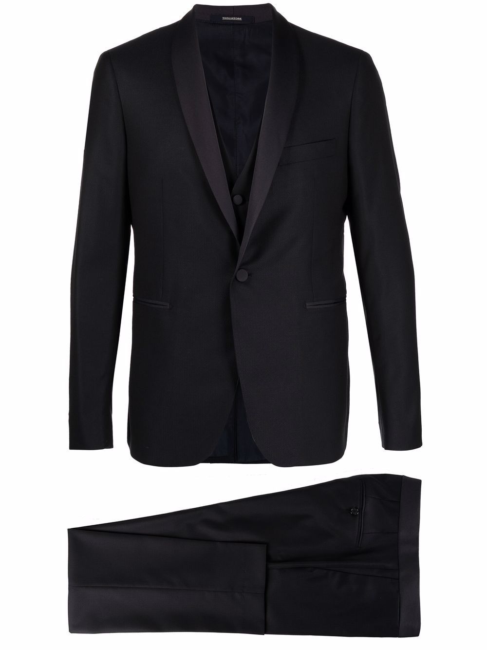 Slim-cut single-breasted suit - Blue