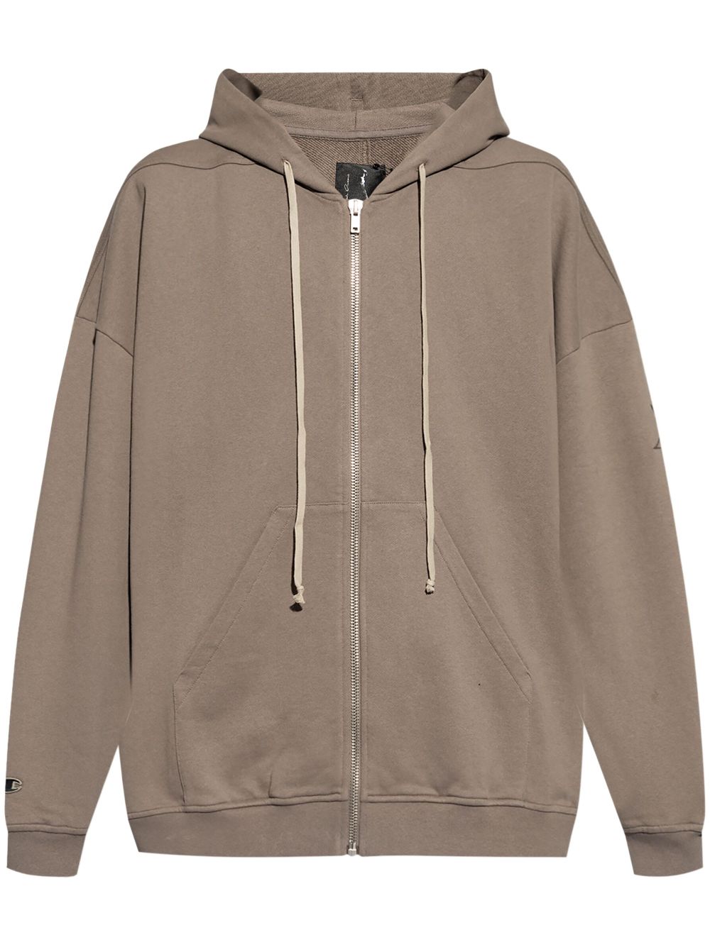 Zip-up organic cotton hood - Grey