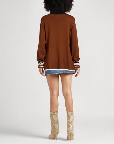 Love To Love Woman Turtleneck Brown Size M Wool, Acrylic