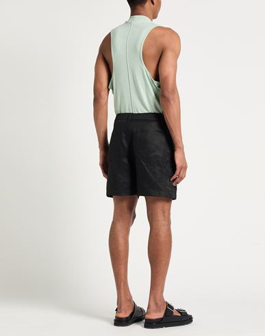 Man Shorts & Bermuda Shorts Black Size 31 Linen