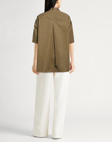 Woman Shirt Khaki Size 6 Cotton