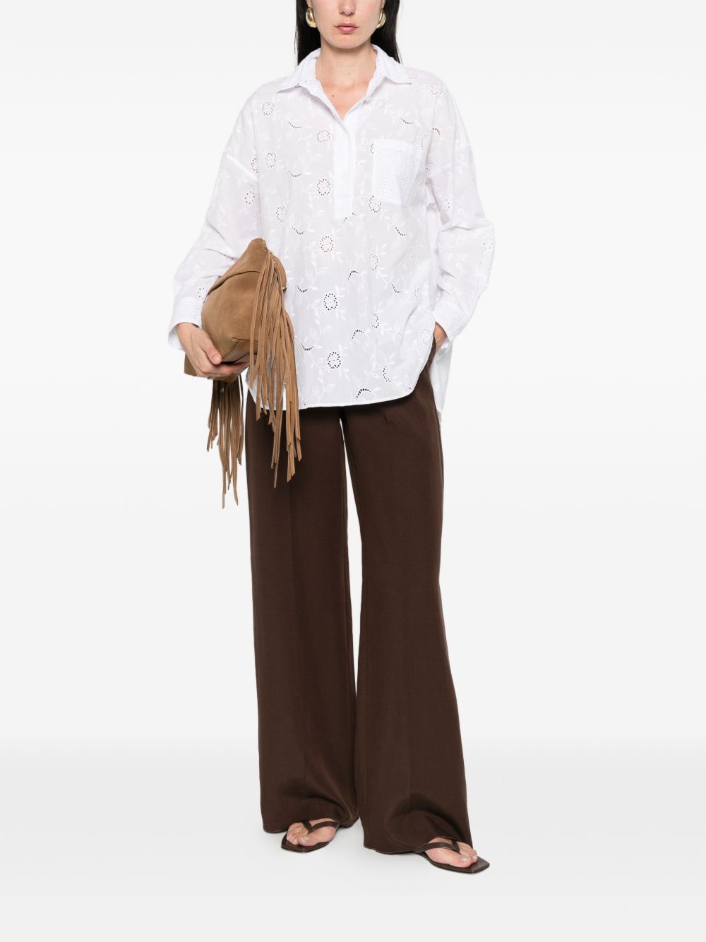 Chemise en coton lacée Archivio