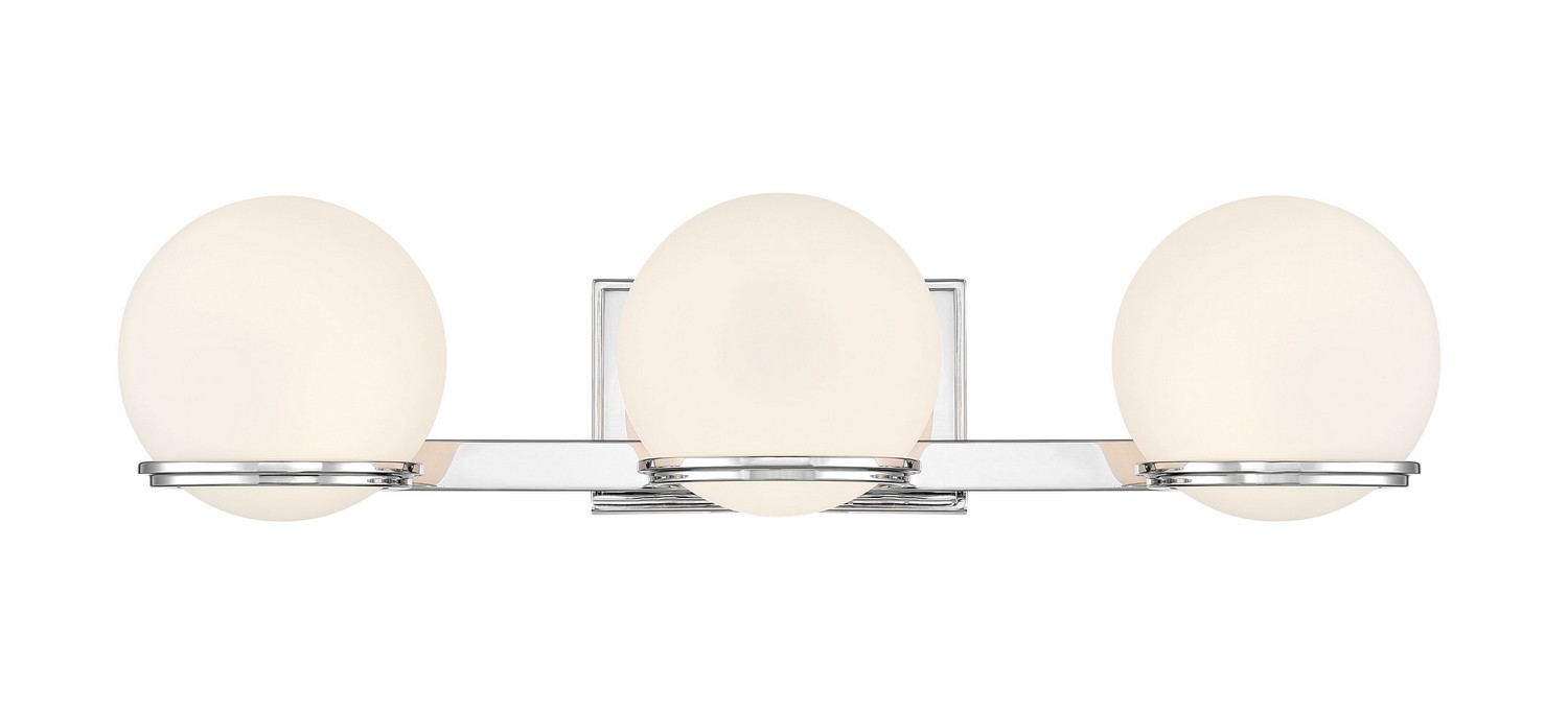 Chrome LED Bathroom Vanity Light from the Hollywood Nights Collection