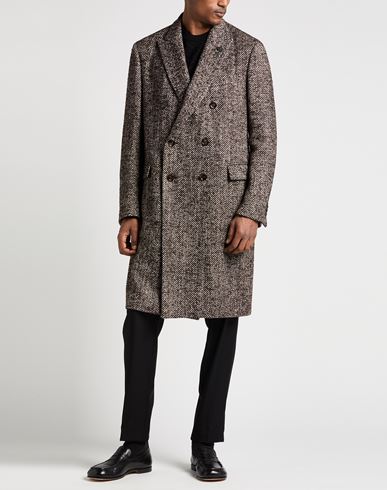 Man Coat Chocolate brown Size 38 Wool, Acrylic, Polyester, Nylon