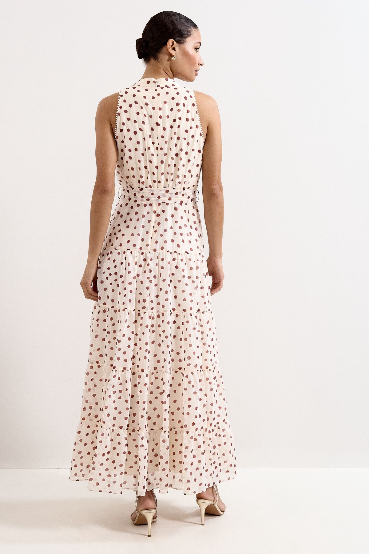 Phase Eight Women's Nita Polka Dot Maxi Dress in Crea