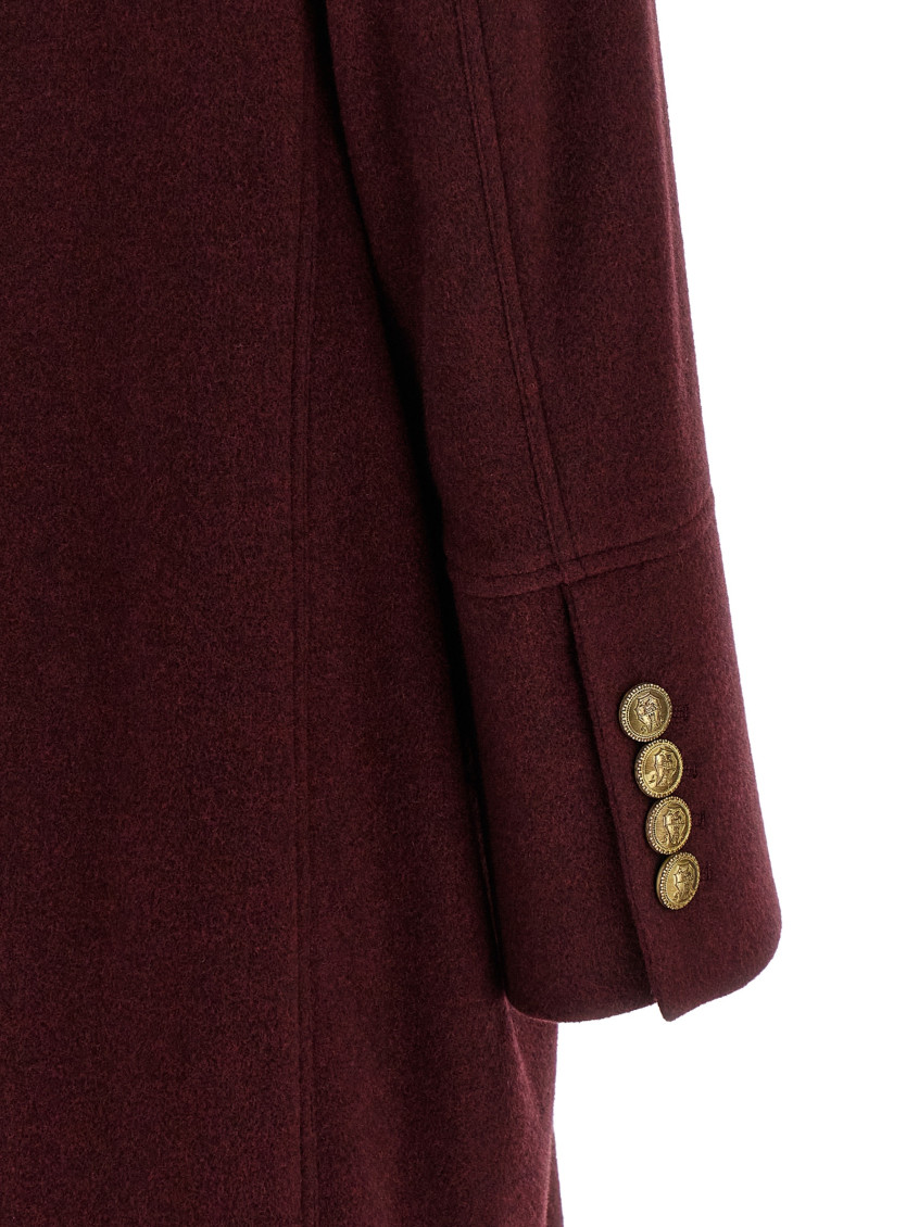 Maroon Double Breasted Coat