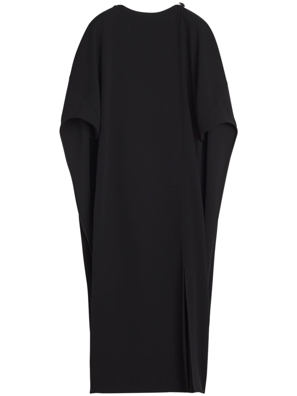 Appliqué-detail midi dress - Black