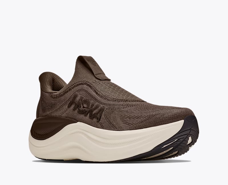 HOKA Men's Skyward Laceless Shoes in Cliff Grey/Cast Iron