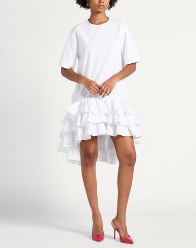 Woman Mini dress White Size 8 Cotton, Polyamide