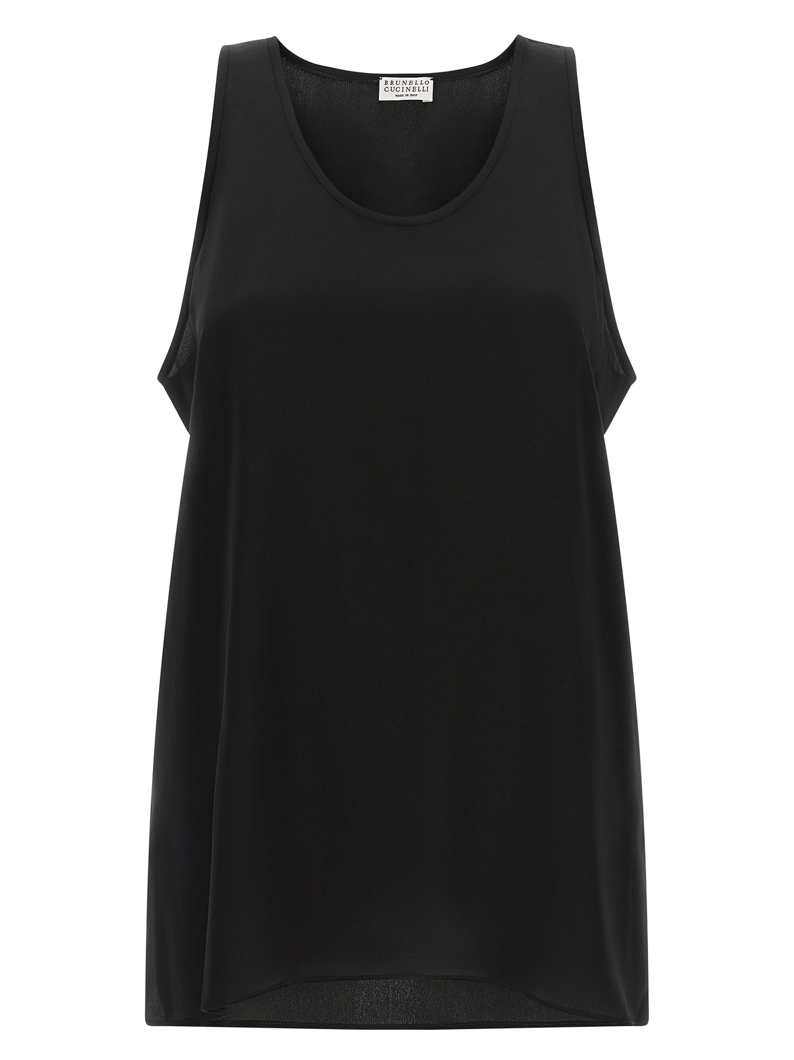 100% Silk Tank Top — Black