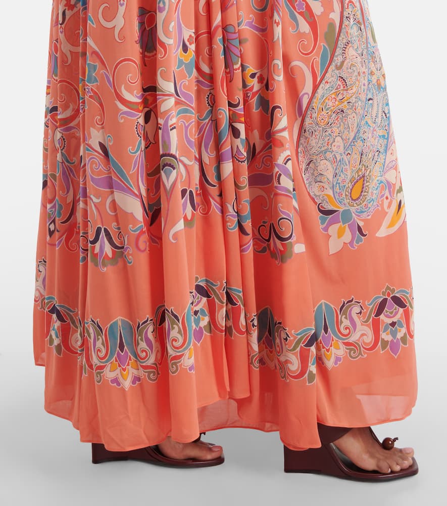 Paisley caped gown