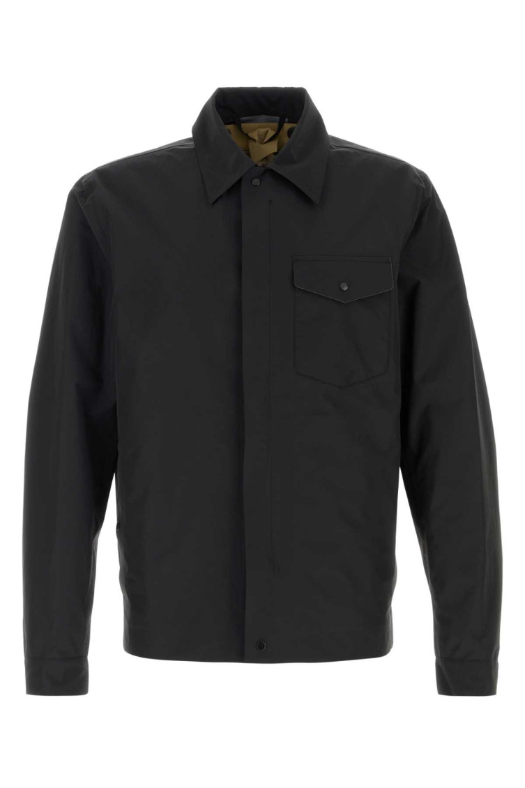 Black Nylon Blend Bonded Shirt