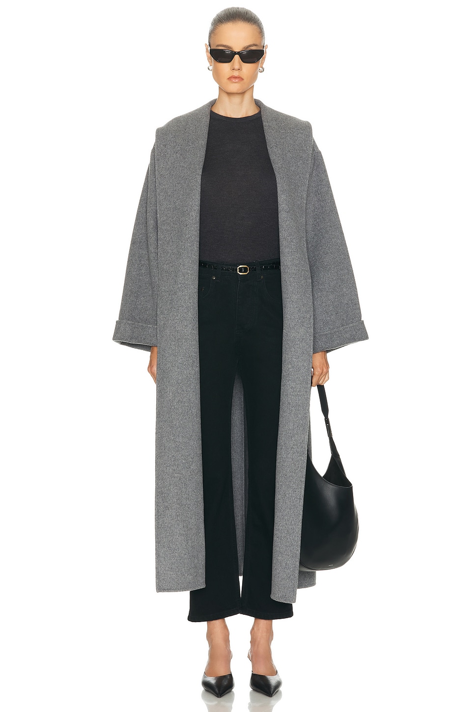By Malene Birger Trullem Coat in Grey Melange - Grey. 42 also