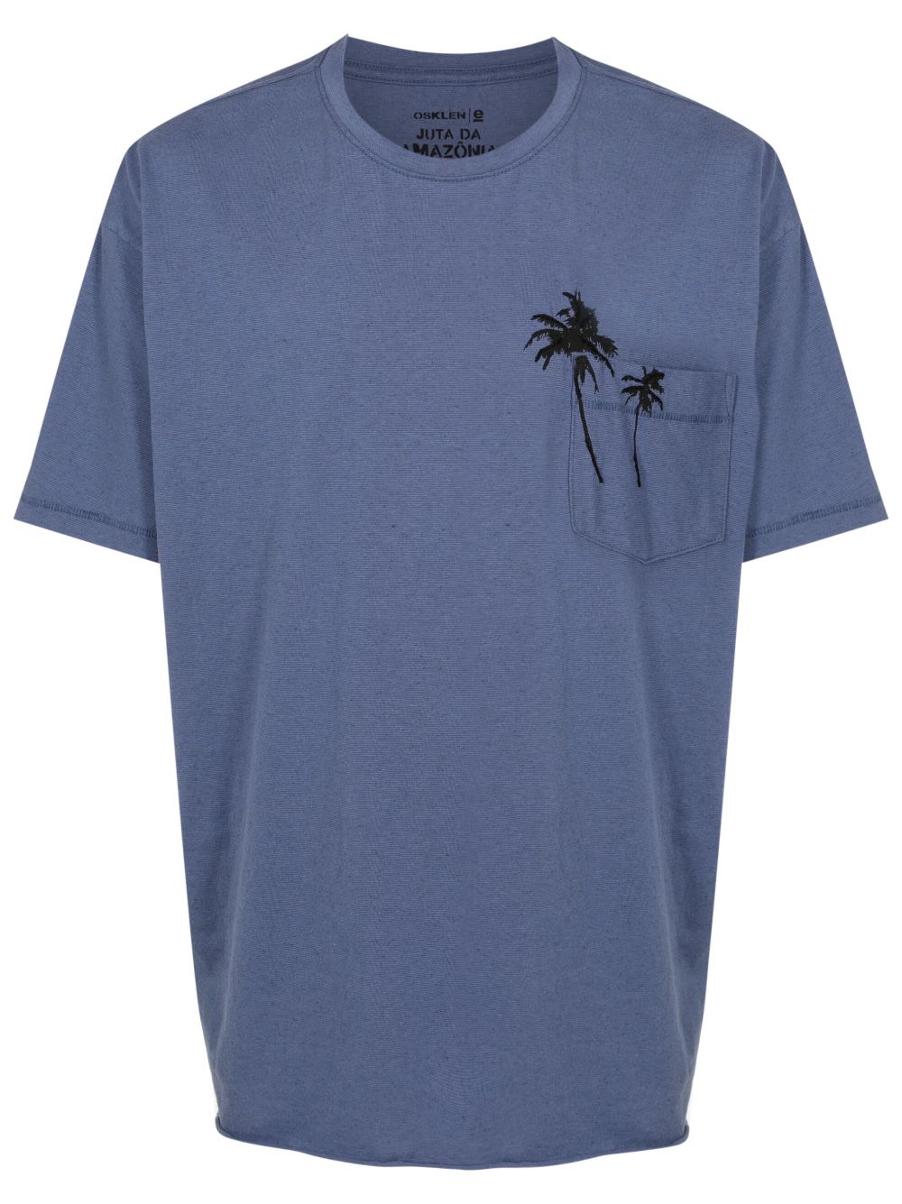 Palm tree-print jersey T-shirt - Blue