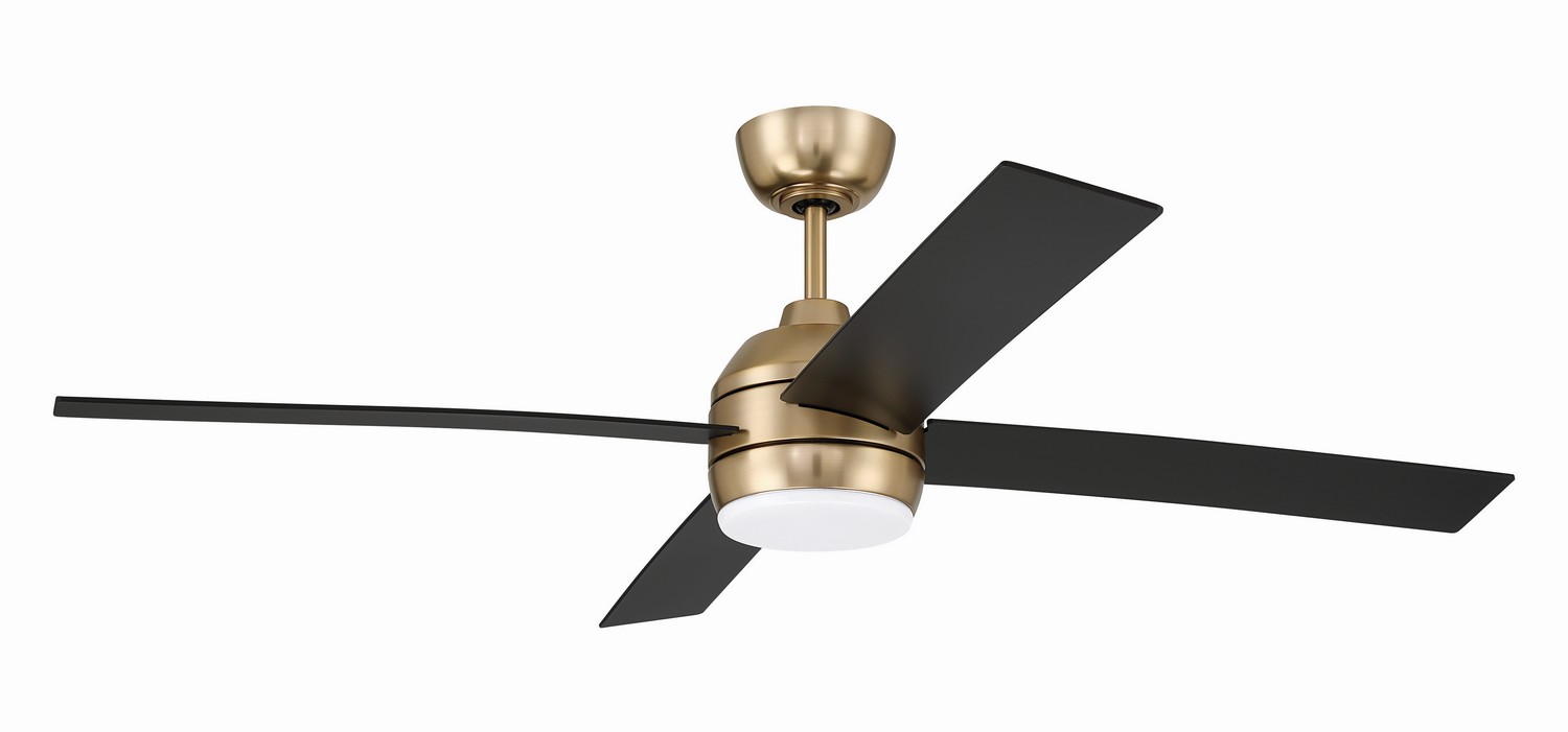Satin Brass 52" Ceiling Fan from the Kelsey Indoor Collection
