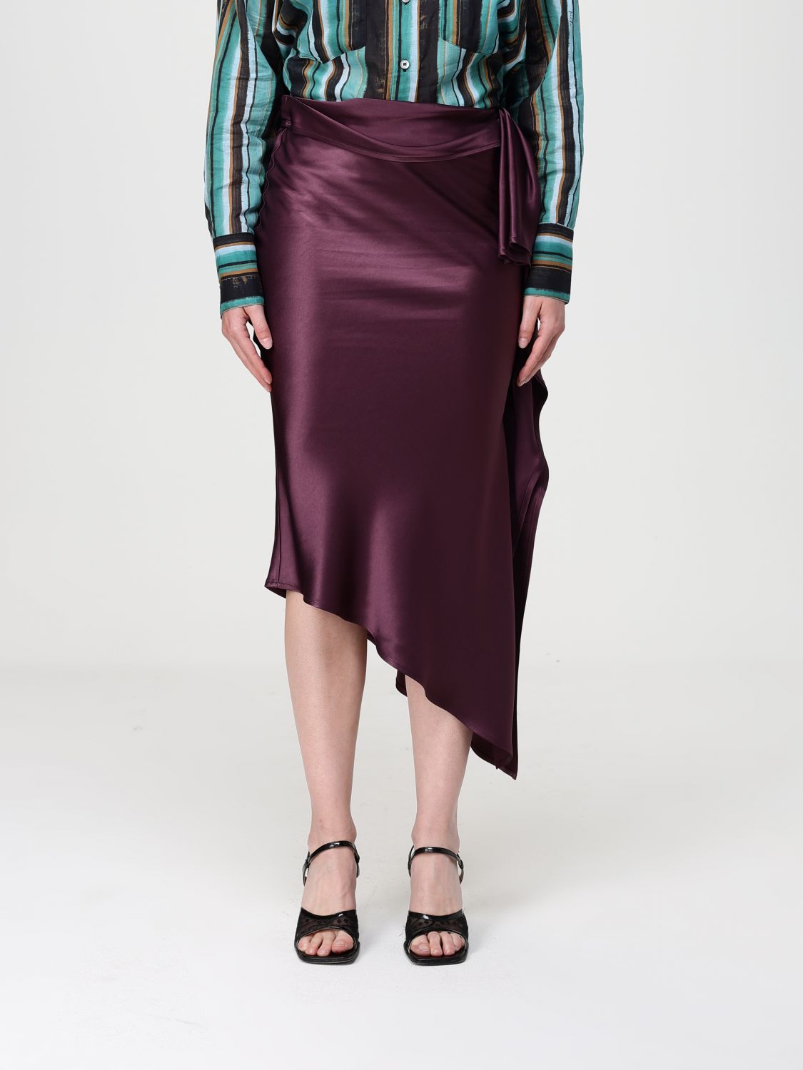 Skirt Woman color Burgundy