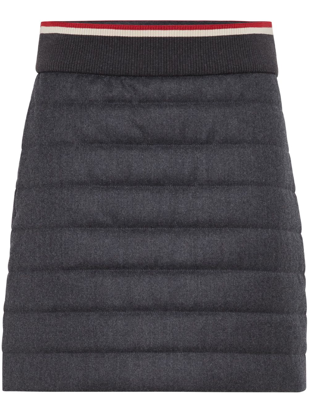 Padded-design mini skirt - Grey