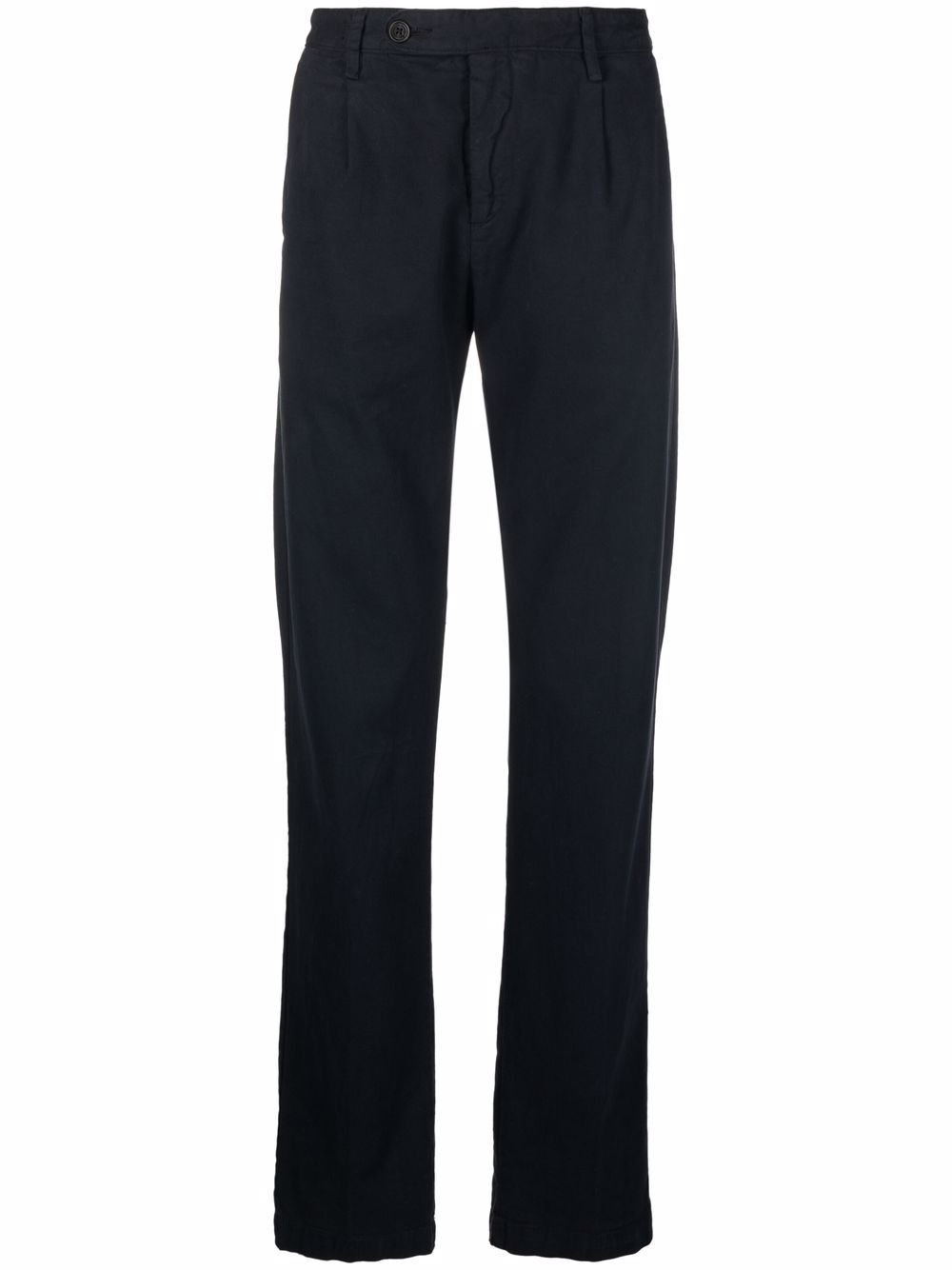 Mid-rise straight-leg trousers - Blue