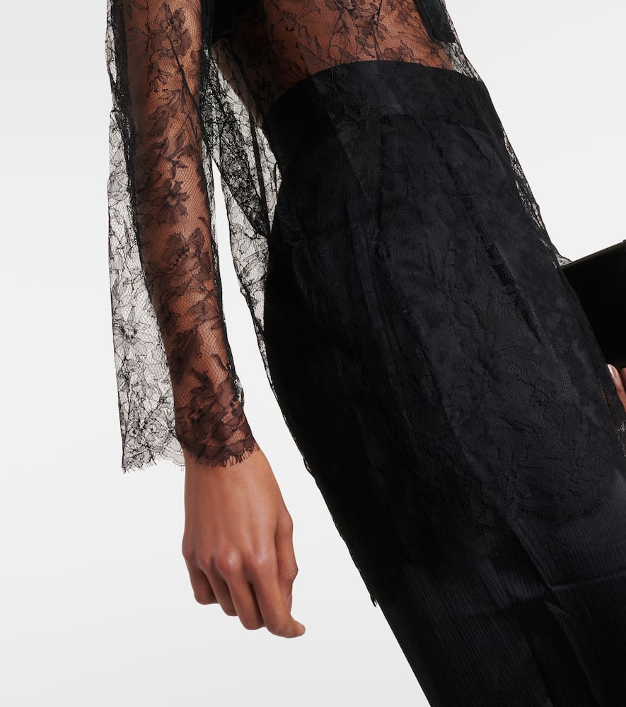 Lucie floral lace silk top