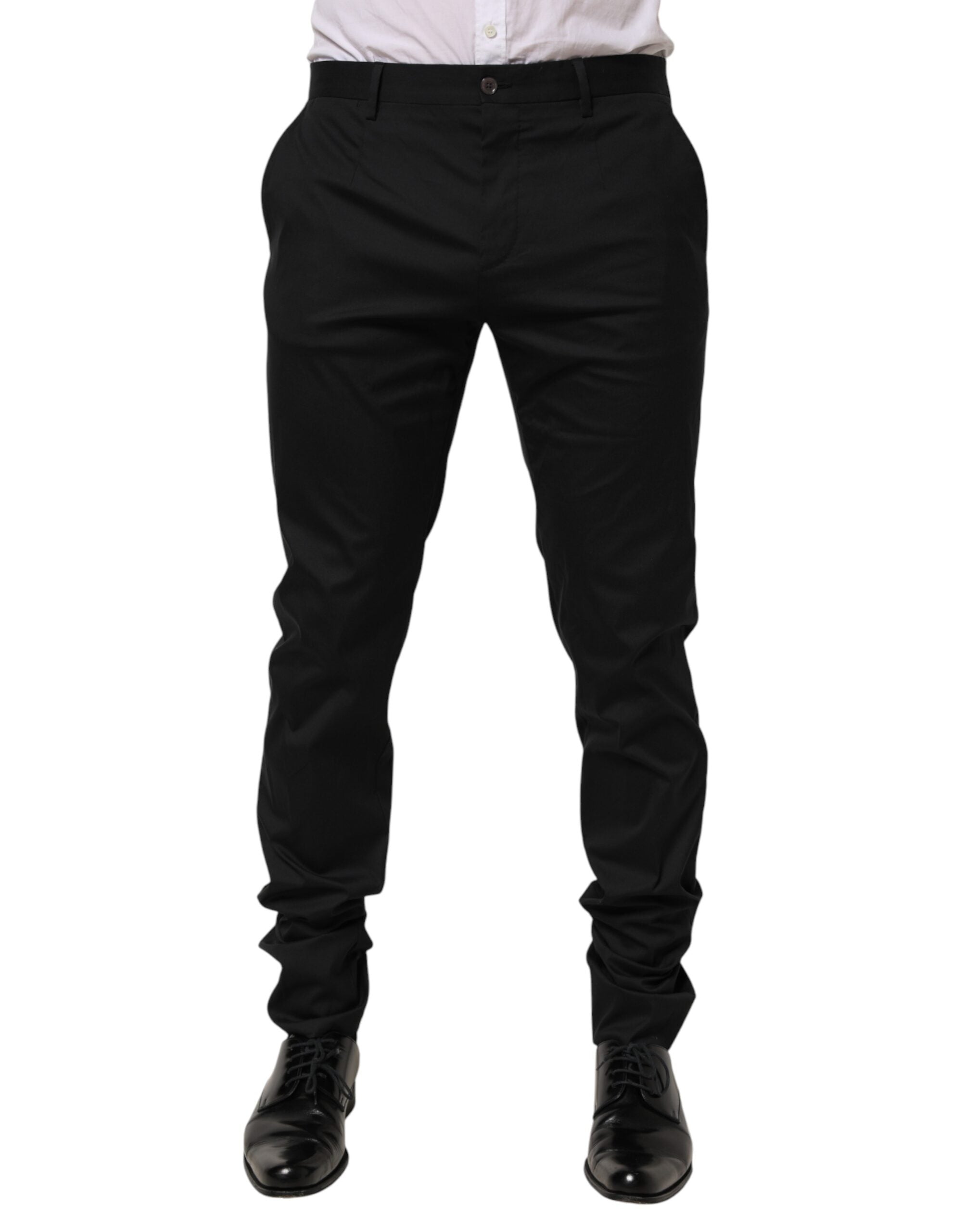 Cotton Formal Dress Trousers — Black