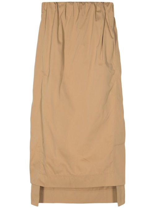 Gilda step-hem midi skirt - Brown