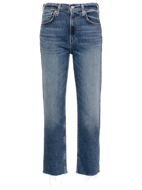 Mid-rise cropped jeans - Blue