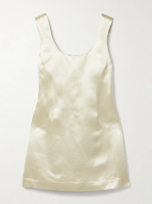 Eloise Satin Mini Dress - Cream