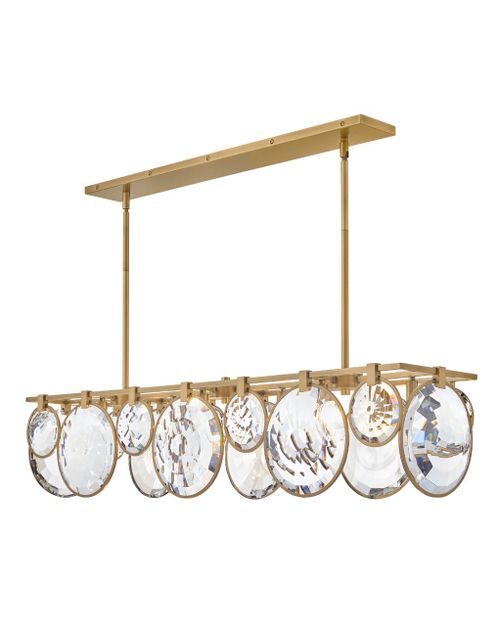 Heritage Brass LED Linear Chandelier from the Nala Collection