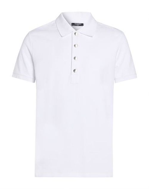 Man Polo shirt White Size XXL Cotton, Elastane