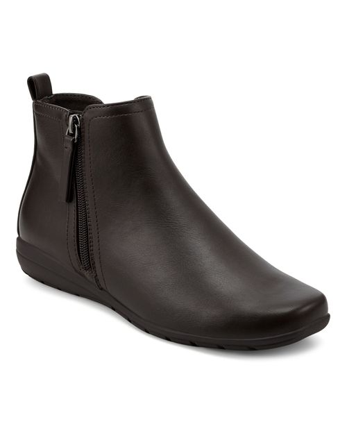 Women's Aleena Casual Round Toe Booties - Dark Brown Smooth