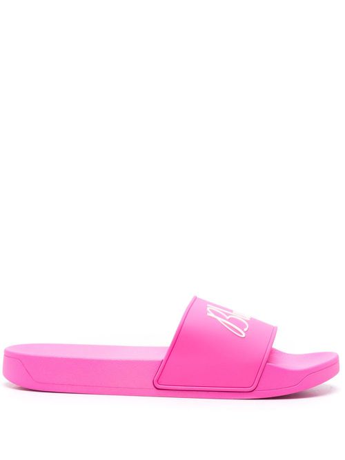 Logo-appliqué slides - Pink