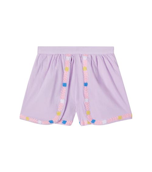 Asya embroidered cotton shorts