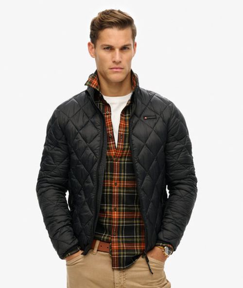 Superdry Men's Diamond Quilt Fuji Lite Jacket Black
